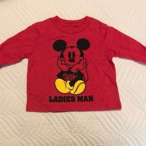 Long sleeve Mickey Mouse Ladies Man tee